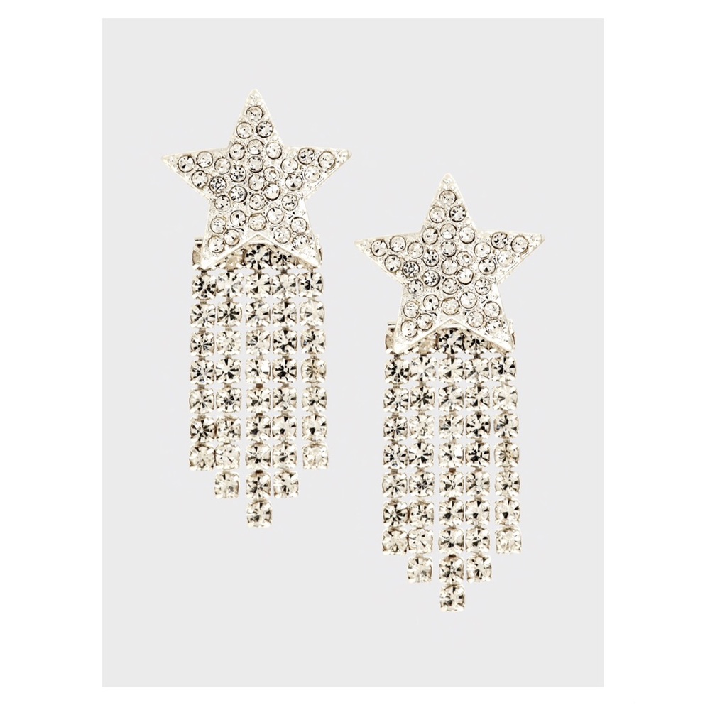 Banana Republic Star Fringe Earrings NWT Barbie Barbiecore